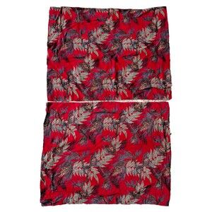 L.L. Bean Pinecone Lodge Pillow Shams 2pc Set STANDARD Red Cotton Flannel Cabin